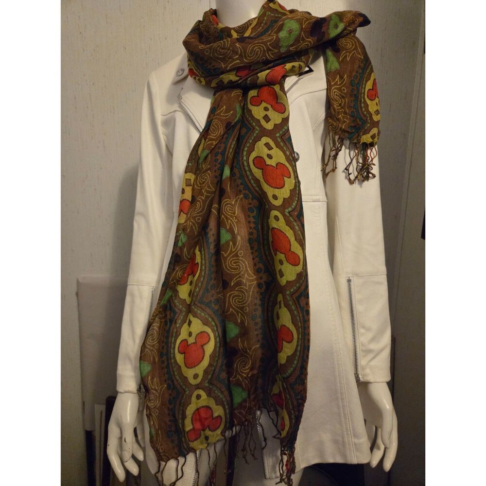 Disney Parks Mickey Mouse fringe scarf
